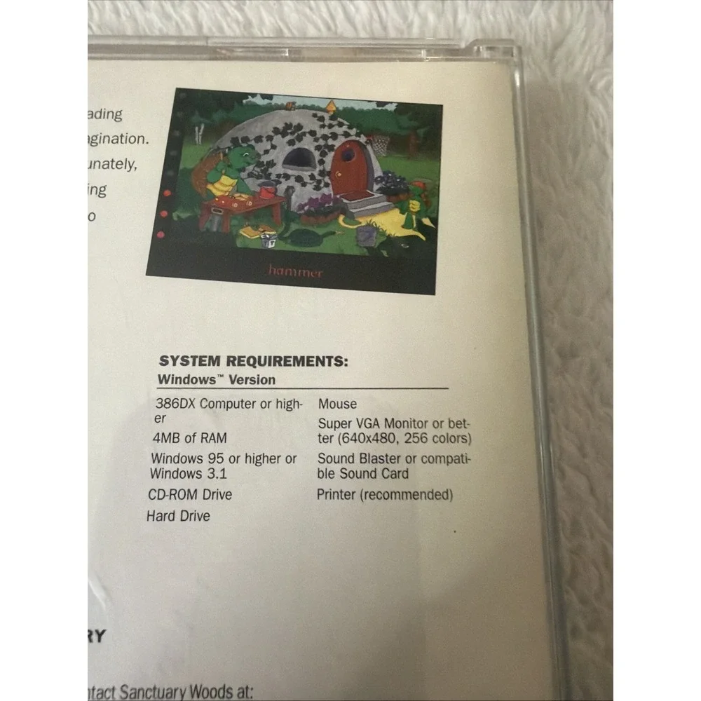 1995 Franklins Reading World PC CD ROM Reading Education Turtles WIN CIB